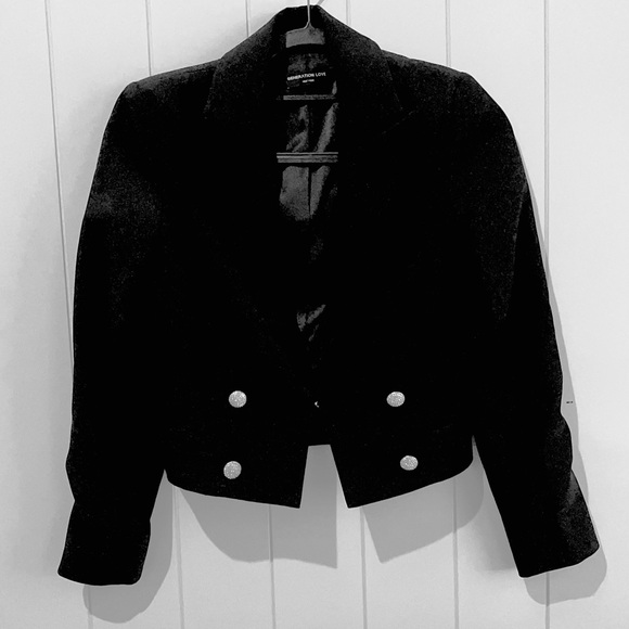Generation Love Olivia double breasted crop blazer size 3 black - Picture 3 of 15